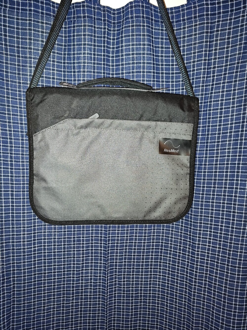 ResMed Black and Gray Messenger Crossbody Bag